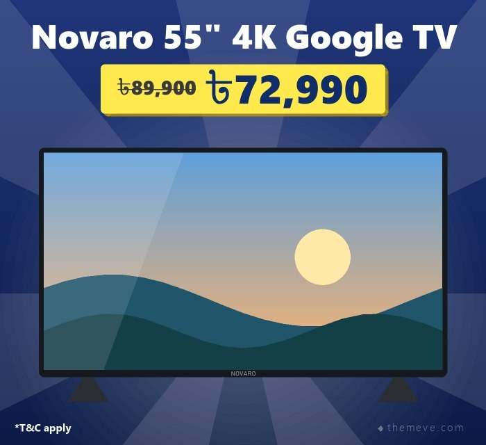 Novaro 55" 4K Google TV — offer price